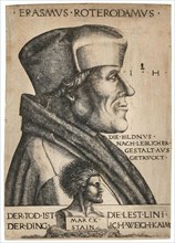 Portrait of Erasmus of Rotterdam (1467-1536), c1546-1555. Creator: Hopfer; Hieronymus (1500-1563).