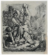 The stoning of Saint Stephen, 1635. Creator: Rembrandt van Rhijn (1606-1669).