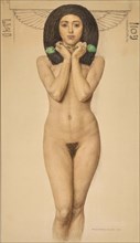 Standing female nude, . Creator: Grabwinkler; Paul (1880-1946).