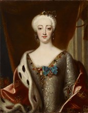 Sophie Magdalene of Brandenburg-Kulmbach (1700-1770), queen of Denmark and Norway, . Creator: Wahl; Johann Salomon (1689-1765).