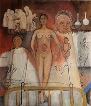 Frida and the Caesarean Operation or The Hospital, 1931. Creator: Kahlo; Frida (1907-1954).