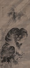 A tiger lashed by the rain, 17th century. Creator: Yuhi; Kumashiro (1712-1773).