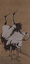 Seven cranes, 1775. Creator: Jakuchu; Ito (1716-1800).