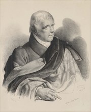 Portrait of the historical novelist and poet Sir Walter Scott (1771-1832), . Creator: Hayez; Francesco (1791-1882).