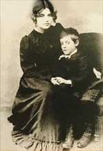 Suzanne Valadon and her son Maurice Utrillo, c1889. Creator: Anonymous ().