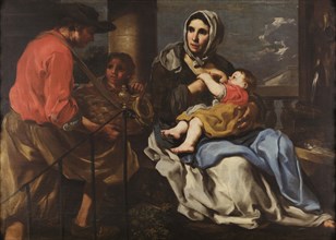 Nursing peasant, 17th century. Creator: Keilhau (Keil); Bernardo Eberhart; (Monsù Bernardo) (1624-1687).