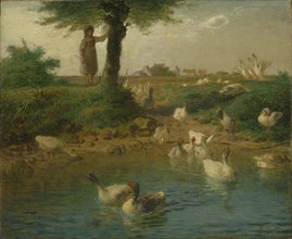 The goose keeper, 1866-1867. Creator: Millet; Jean-François (1814-1875).