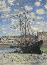 Boat lying at low tide, 1881. Creator: Monet; Claude (1840-1926).