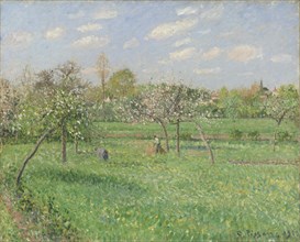 Spring morning with clouds, Éragny, 1900. Creator: Pissarro; Camille (1830-1903).