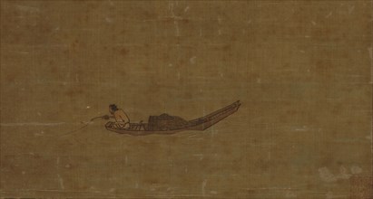 Angler on a Wintry Lake. (The oldest known depiction of a fishing reel), 1195. Creator: Ma Yuan (1160-1225).