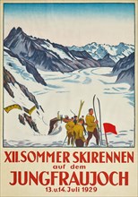 The 12th Summer ski race on the Jungfraujoch, 1929. Creator: Cardinaux; Emil (1877-1936).