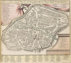 Nuremberg. From "Bequemer Schul- und Reisenatlas", 1719. Creator: Köhler; Johann David (1684-1755).