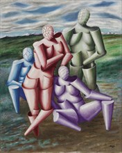 The tender quartet (Homage to Raphael), 1928. Creator: Savinio; Alberto (1891-1952).