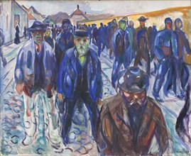 Workers on their Way Home, 1914. Creator: Munch; Edvard (1863-1944).