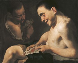 The Card Game, c 1750. Creator: Traversi; Gaspare (1732-1769).