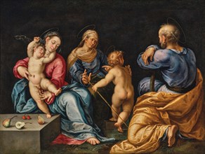 The Holy Family with Saint Anne and the Infant Saint John the Baptist, c1600. Creator: Creara (Creara de Fochegioli); Sante (1571-1630).