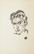 Portrait of the poet Hugo Sonnenschein (1889-1953), c1917. Creator: Schiele; Egon (1890-1918).