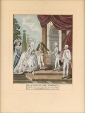 The happiness of the future: Emperor Joseph II, Archduke Franz and his bride Elisabeth..., 1786. Creator: Loeschenkohl; Johann Hieronymus (1753-1807).