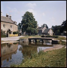 Up Stream Bridge, Becky Hill, Lower Slaughter, Cotswold, Gloucestershire, 1950-1970. Creator: Walter Scott.