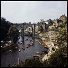 Knaresborough Viaduct, Knaresborough, Harrogate, North Yorkshire, 1950-1970. Creator: Walter Scott.