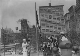 Chief Bald Eagle on U.S.S. Recruit, 1917. Creator: Bain News Service.