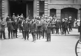 Strikers leave Sherry's, 1912. Creator: Bain News Service.