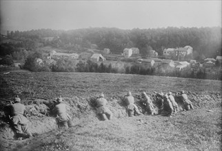 Germans in trenches in Argonne Forest, between 1914 and c1915. Creator: Bain News Service.