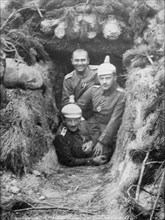 German Officers at entrance of dugout, between 1914 and c1915. Creator: Bain News Service.