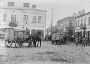 German Red Cross in Skiernewice, between c1910 and c1915. Creator: Bain News Service.