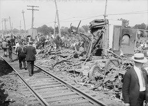 Wreck of Bar Harbor express, 1913. Creator: Bain News Service.