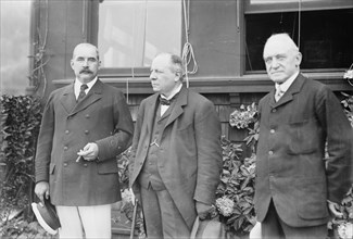 J.P. Morgan Jr, 1st Viscount Haldane, 1st Baron Muir-Mackenzie, 1913. Creator: Bain News Service.