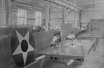 Assembling plane wings, 1917. Creator: Bain News Service.