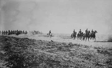 Indian Cavalry in desert on the Tigris, between 1914 and c1918. Creator: Bain News Service.