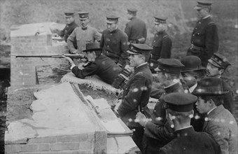 Japanese students learn to shoot, between c1915 and c1920. Creator: Bain News Service.