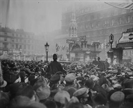 London crowd at Charing Cross, London, between c1915 and c1920. Creator: Bain News Service.