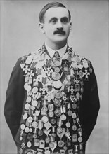 Oscar Mathisen with medals, between c1915 and c1920. Creator: Bain News Service.