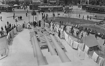 Wash day on U.S.S. Recruit, between c1915 and c1920. Creator: Bain News Service.