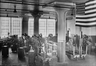 Women work on screw machines, Gen. El. [i.e. Eectric] Co., Philadelphia, between c1915 and c1920. Creator: Bain News Service.