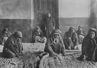 Armenians make quilts, Alexandropol, 1918. Creator: Bain News Service.