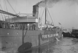 Dutch ship painted for "War Zone", between 1914 and c1915. Creator: Bain News Service.