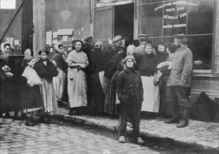 Feeding poor in Noyon, between c1915 and c1920. Creator: Bain News Service.