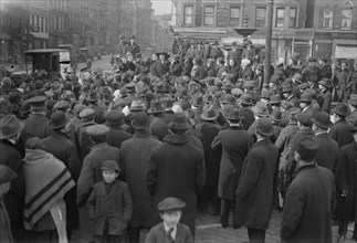 Food protest [East Broadway and Rutgers Street, New York, New York], 1917. Creator: Bain News Service.