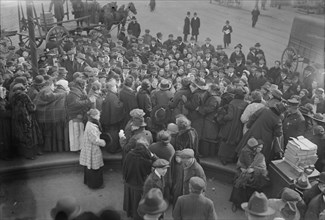 Food Protest Meeting [East Broadway and Rutgers Street, New York, New York], 1917. Creator: Bain News Service.