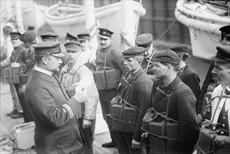 Life boat drill KAISER WILHELM II, between c1910 and c1915. Creator: Bain News Service.