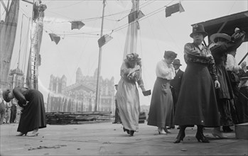 Opera artists at stadium, 1916. Creator: Bain News Service.