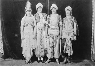 In costume: Ruth Deming, Helen Watson, Dorothy Thurston, Kathleen Dunn, between c1915 and c1920. Creator: Bain News Service.