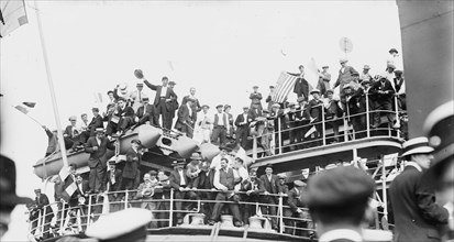 French Reservists on SANTA ANNA, 1914. Creator: Bain News Service.