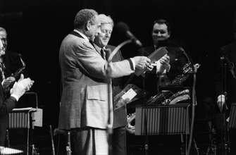 Edmundo Ross and Orchestra, Michael Aspel, 1994. Creator: Brian Foskett.