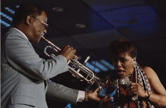 Dee Dee Bridgewater and Clark Terry, Jazz Inn Party, Nordwijk, Netherlands, 1989. Creator: Brian Foskett.