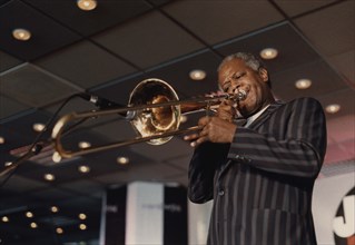 Slide Hampton, Jazz Inn Party, Nordwijk, Netherlands, 1989. Creator: Brian Foskett.